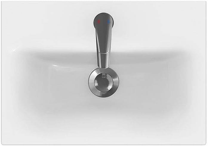 VBChome Kollektion Moduo slim 50 cm x 35 cm Waschtisch für Unterschrank Einbau Waschbecken mit Überl