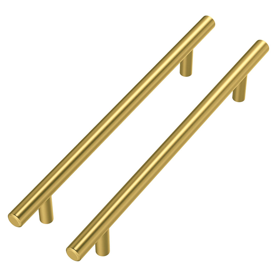 goldenwarm Möbelknöpfe Stangengriff Golden Modern Griffe Bohrlochabstand 160mm Möbelgriffe Edelstahl