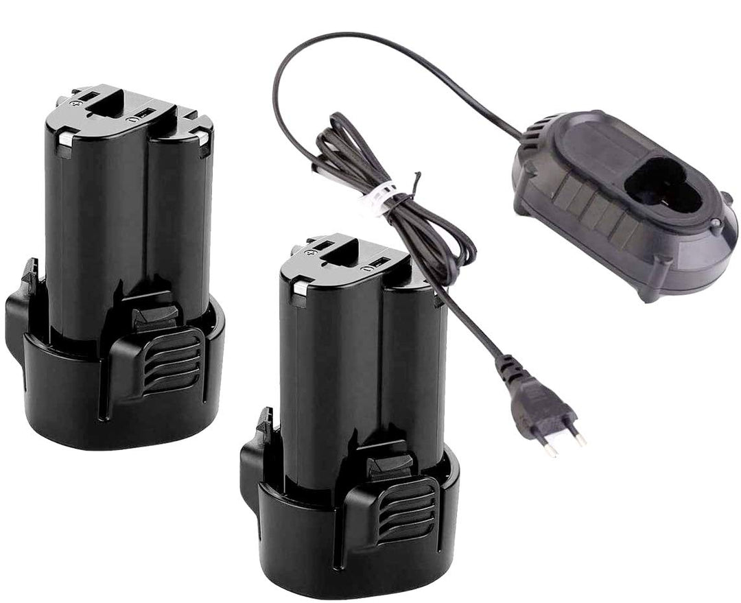 FengWings BL1013 10.8V 1.5Ah Ersetzen 2PCS Akku mit Ladegerät Kompatibel mit Für Makita Akku BMR102