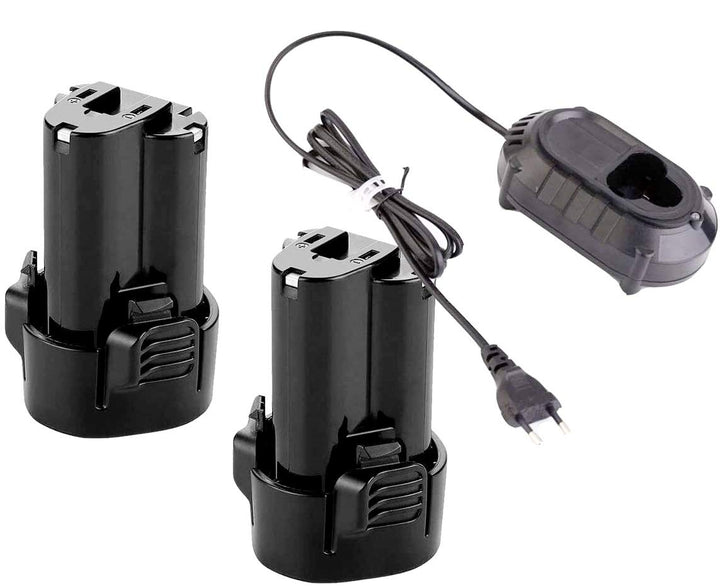 FengWings BL1013 10.8V 1.5Ah Ersetzen 2PCS Akku mit Ladegerät Kompatibel mit Für Makita Akku BMR102