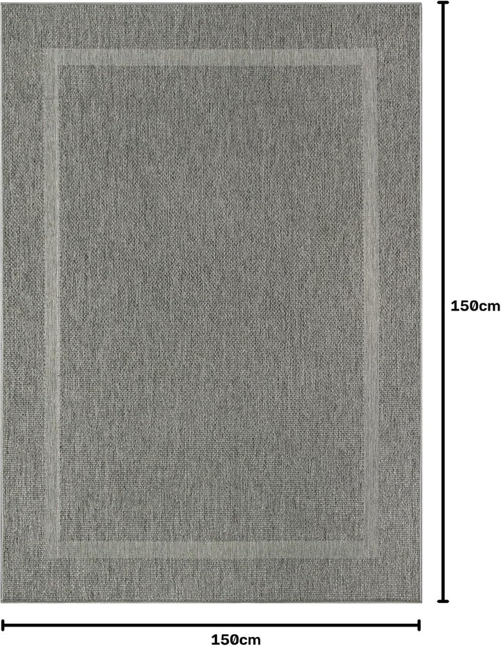 Mia´s Teppiche Malaga In- &amp; Outdoor Teppich Flachgewebe, Modisches Design, Schicke Farben, für Balko