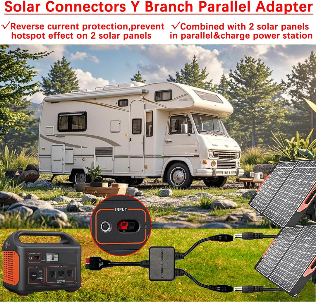 DC 8 mm Adapter auf Anderson Y Parallelkabel Solarpanel Parallelverbindungsschutz Rückstromschutz La