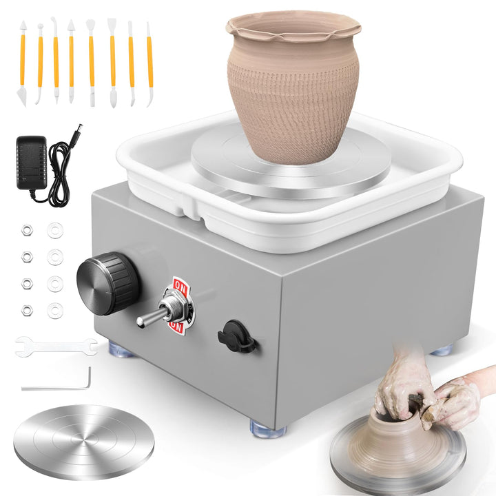 Töpferscheibe, Töpferscheibe Elektrisch mit 2000 U/min Einstellbare Geschwindigkeit, Pottery Wheel m