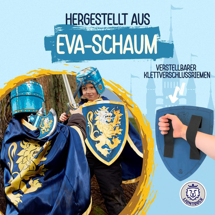 Liontouch Edler Ritter-Schild, Blau/Gross | Mittelalterliches Rollenspiel-Schaumspielzeug für Kinder