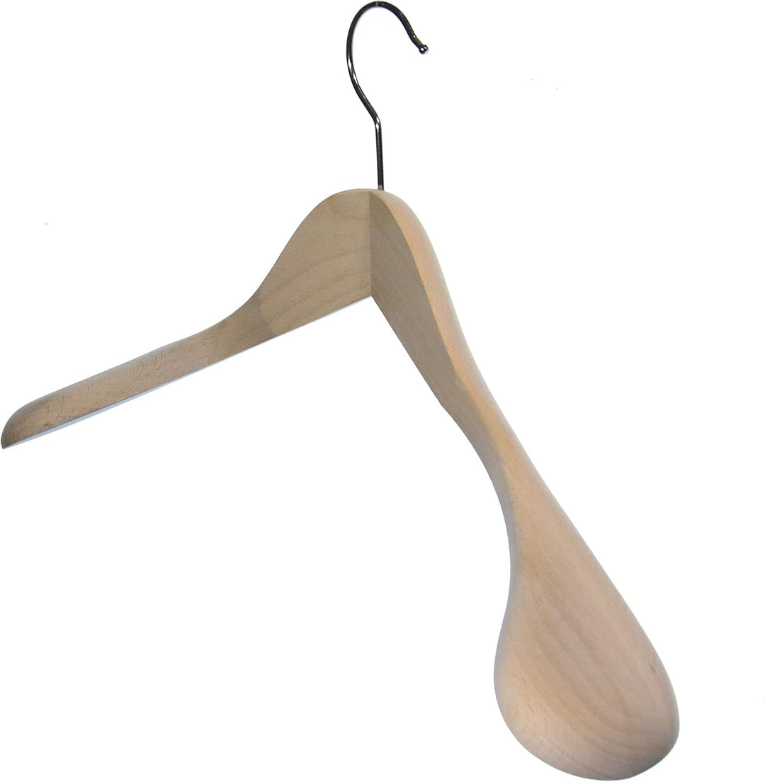 Kleiderbügel aus Holz, Schulterbügel aus Buchenholz, Made in Austria (EU) (5 St. roh unbehandelt), 5