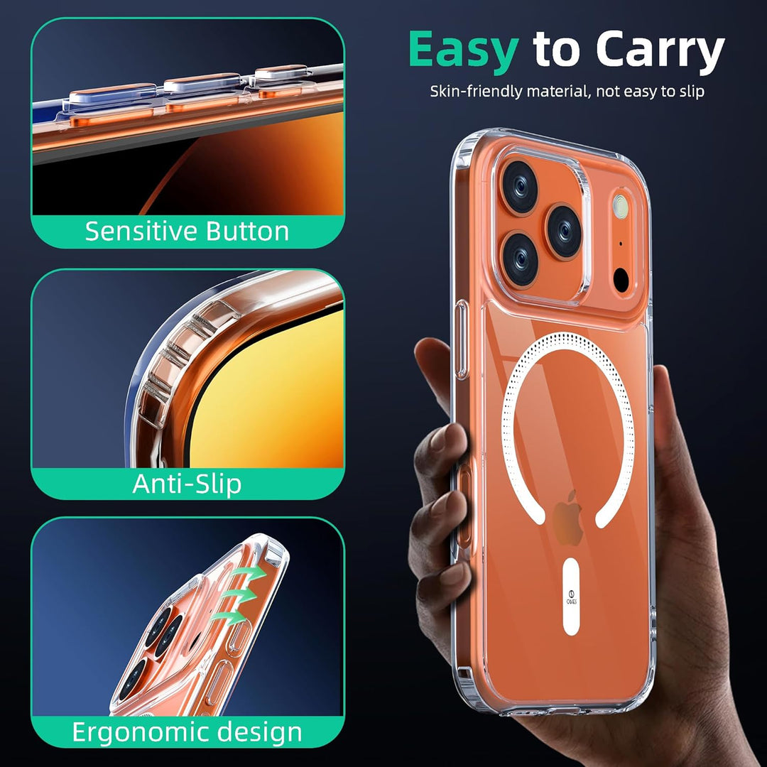ONES für iPhone 17 Pro Hülle, Kompatibel mit MagSafe, Militärnorm Schutz Magnetisches HandyHülle, Ve