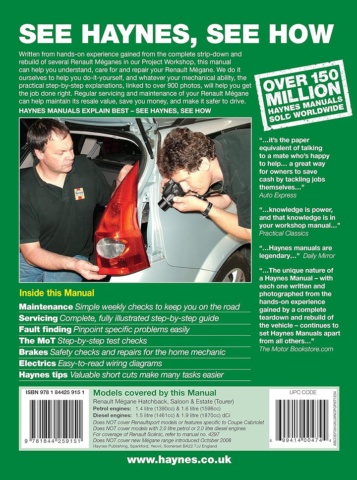 Renault Megane, Taschenbuch
