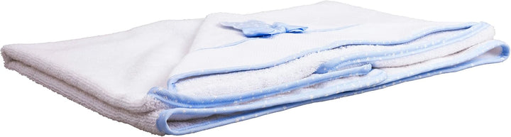 FILET Dreieckiger Bademantel für Neugeborene Blau, Blau