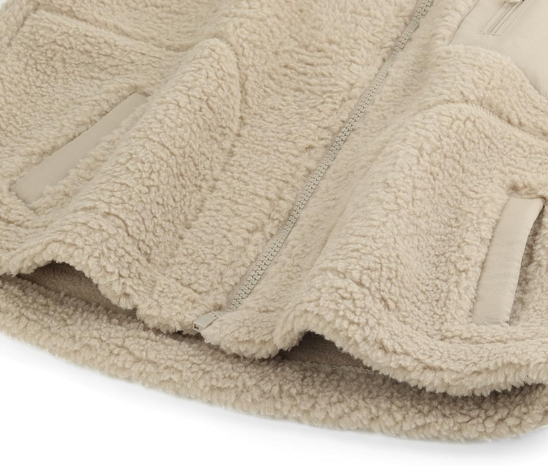 ANIMQUE Kleinkind Kinder Polarfleece Weste Verdicken Kinder Stehkragen Reissverschluss Ärmellose Jac