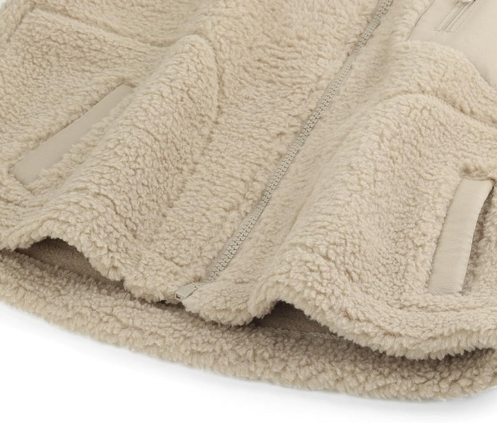 ANIMQUE Kleinkind Kinder Polarfleece Weste Verdicken Kinder Stehkragen Reissverschluss Ärmellose Jac