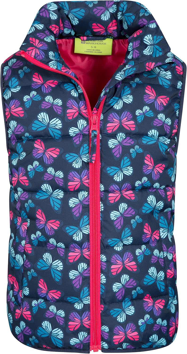 Mountain Warehouse Gepolsterte Kinder-Weste von Rocko - wasserabweisend, Mikrofaserweste, 2 Vorderta
