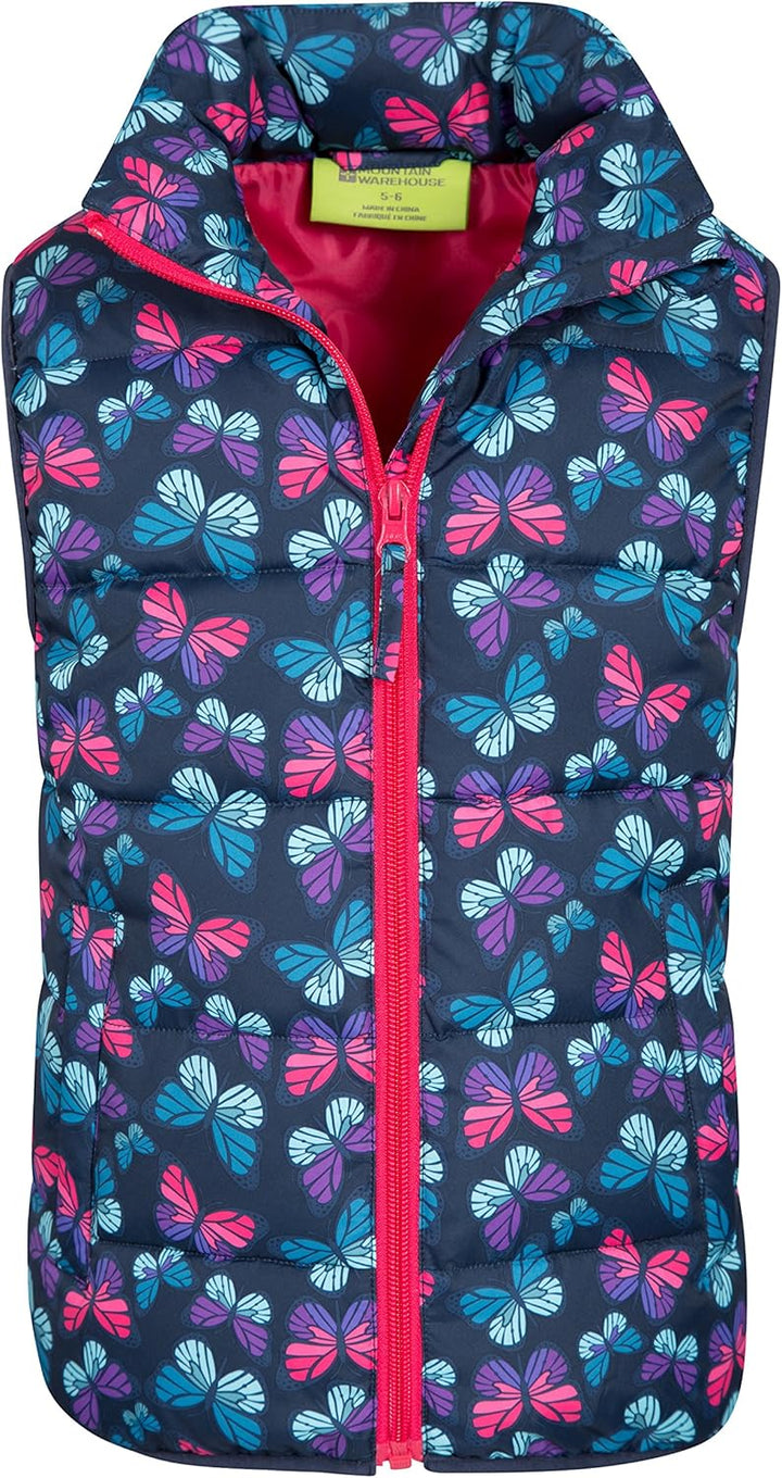 Mountain Warehouse Gepolsterte Kinder-Weste von Rocko - wasserabweisend, Mikrofaserweste, 2 Vorderta