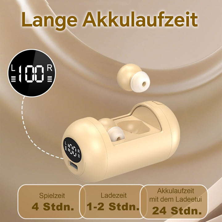 Mini Kopfhörer Kabellos Bluetooth Klein zum Schlafen Unsichtbar In Ear Schlaf Bluetooth Seitenschläf