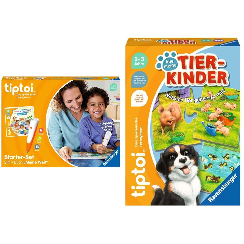 Ravensburger tiptoi Starter-Set 00112 - Stift und Bilderbuch Suchen und Entdecken Meine Welt - Lerns