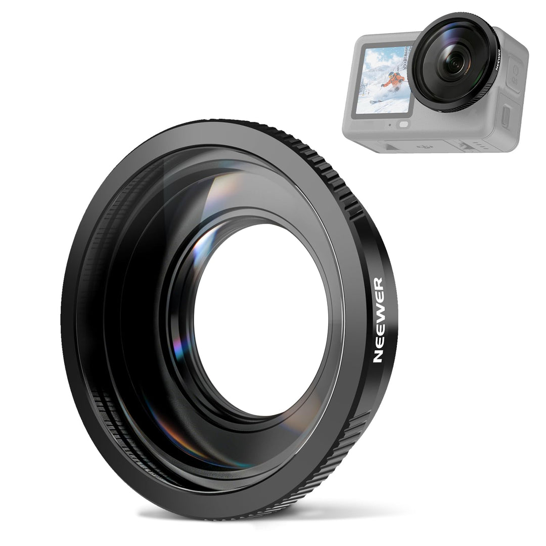 NEEWER Weitwinkelobjektiv kompatibel mit DJI Osmo Action 6 nur, 180° FOV, mehrfach beschichtetes HD