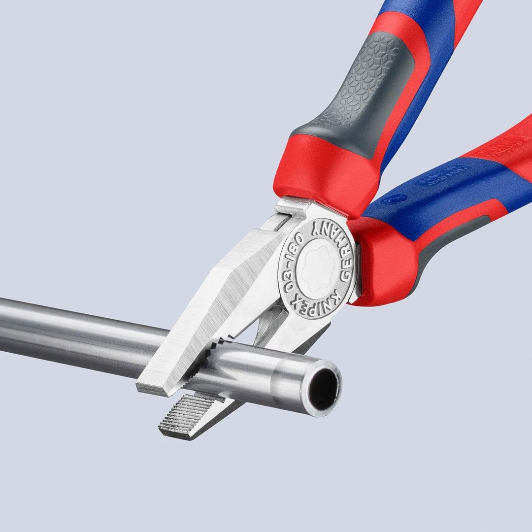 KNIPEX 03 05 180 Kombizange mit Comfort-Griffen verchromt 180 mm 180 mm verchromt Mit Mehrkomponente