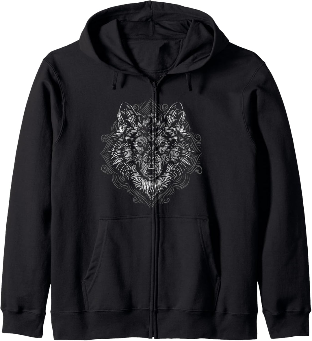 Wolf-Muster Kapuzenjacke