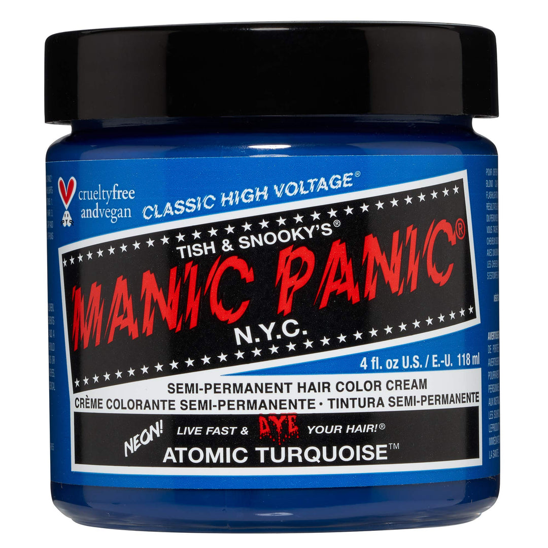 Manic Panic - Atomic Turquoise Classic Creme Vegan Cruelty Free Semi-Permanent Hair Colour 118ml Ato