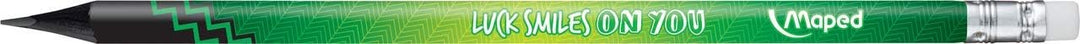 Maped – 72 Graphitstifte Black'Peps Energy HB – Radiergummi – Bleistifte mit inspirierenden Nachrich