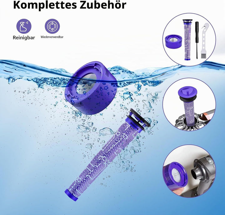 V8 Akku für Dyson, Ersatzakku für Dyson SV10 4600mAh Kompatibel mit V8 Absolute Animal Fluffy Motörh