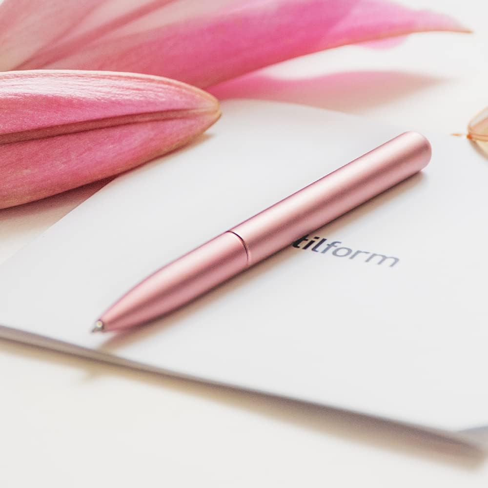 stilform 200032 Kugelschreiber aus Aluminium – patentierter Ballpoint Pen, verschiebbare Kappe mit M
