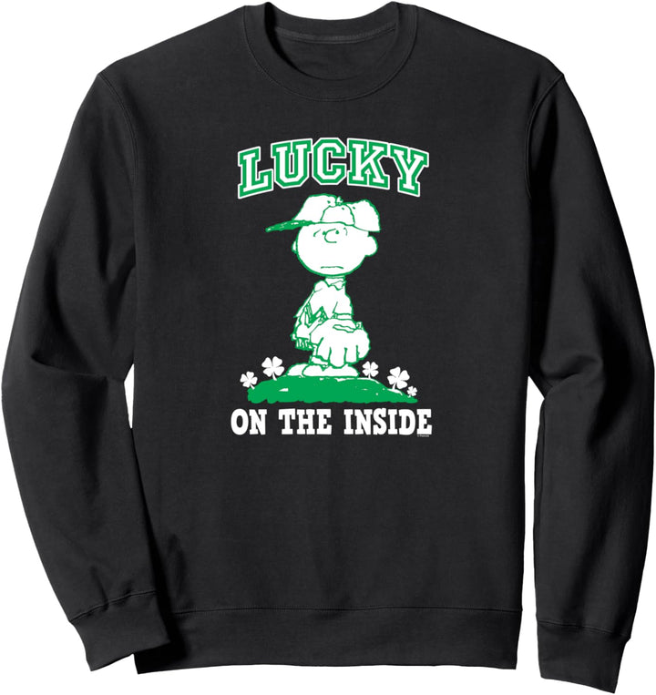 Peanuts St Patrick's Day Charlie Brown Glücks Sweatshirt