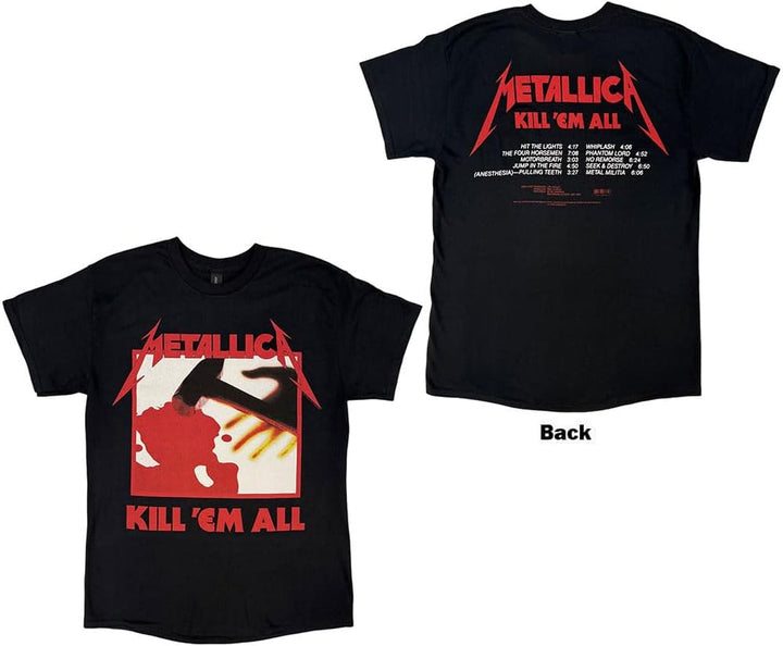 Metallica T Shirt Kill Em All Tracks Band Logo Nue offiziell Herren