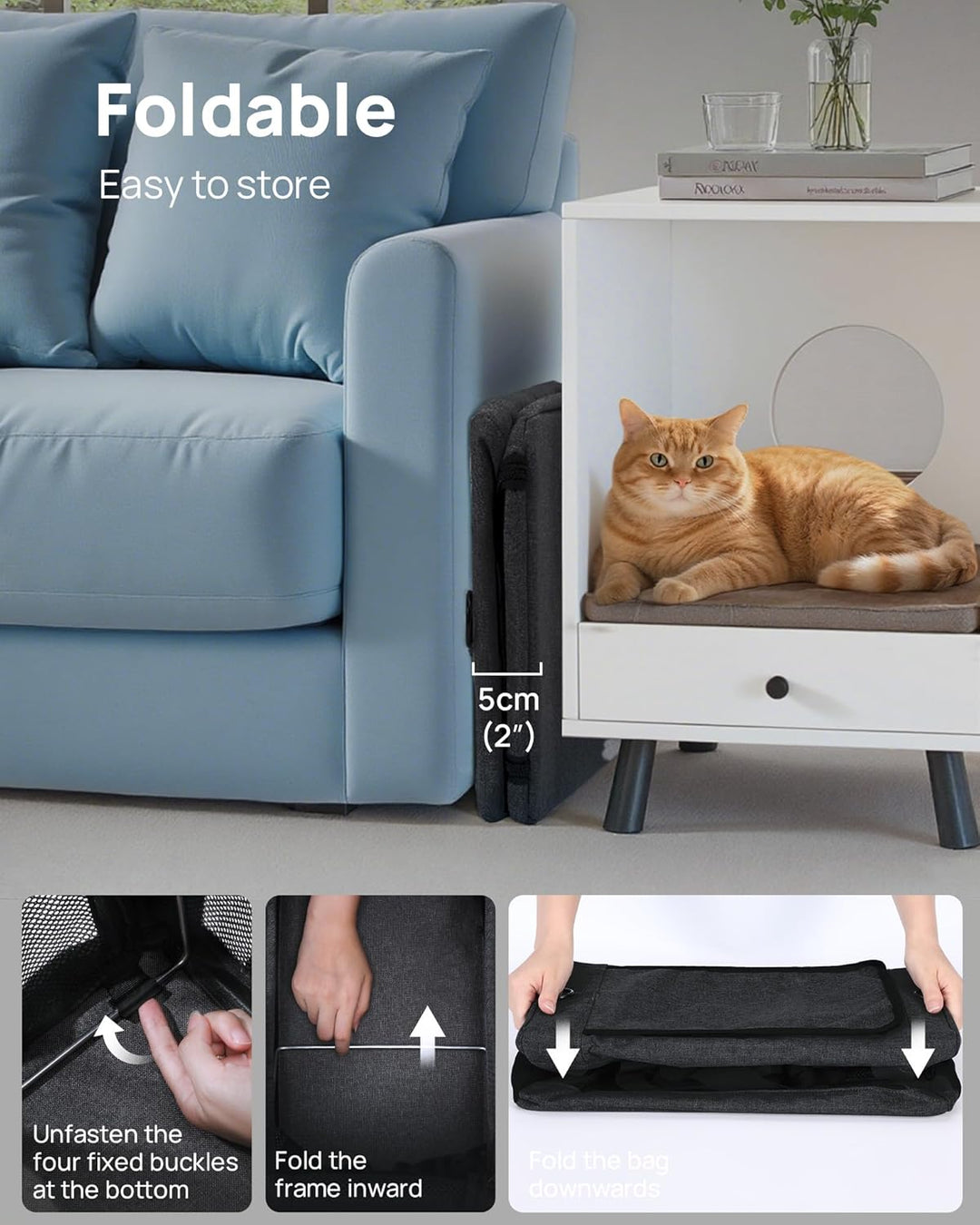 pecute Katzentasche Transporttasche Flugtasche Stabiler Halt Haustier Tragetasche, Transportbox Katz