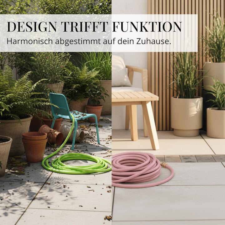 Livlig53 Gartenschlauch 1/2 Zoll, 20m: Wasserschlauch Made in Germany, Recycling-Material, formstabi