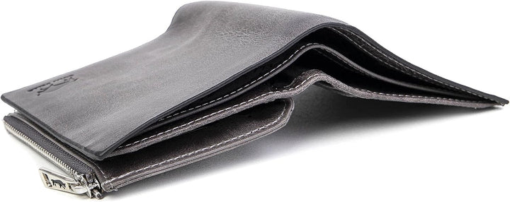 Solo Pelle® Slim Wallet KOMPA mit Münzfach [bis zu 13 Karten] Slimwallet [RFID-Schutz] Kartenetui [L