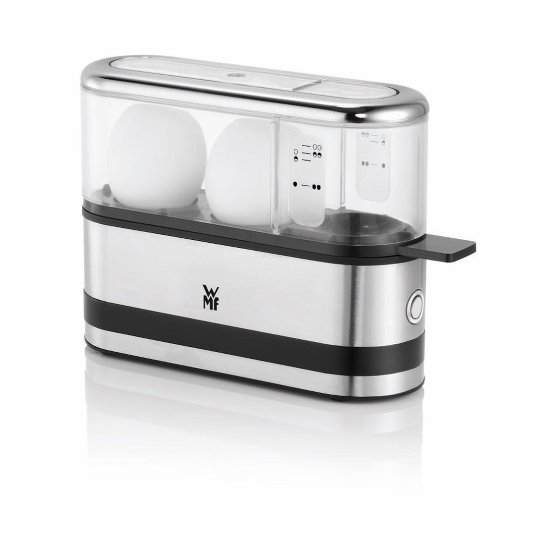 WMF Küchenminis 2-Eier-Kocher, Eierkocher für 1-2 Eier, mit Eipick, BPA-freies Tritan, 250 W, cromar