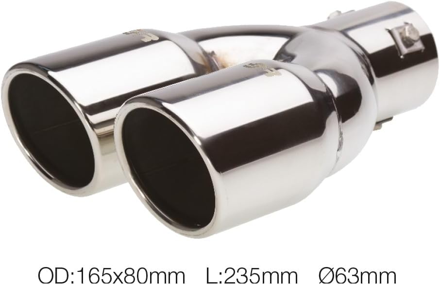 Simoni Racing TRX/18 Exhaust Tip Double Rounded, Inox