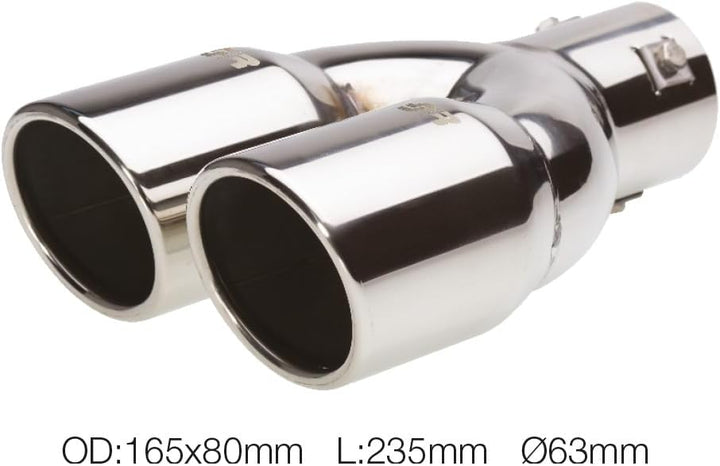 Simoni Racing TRX/18 Exhaust Tip Double Rounded, Inox