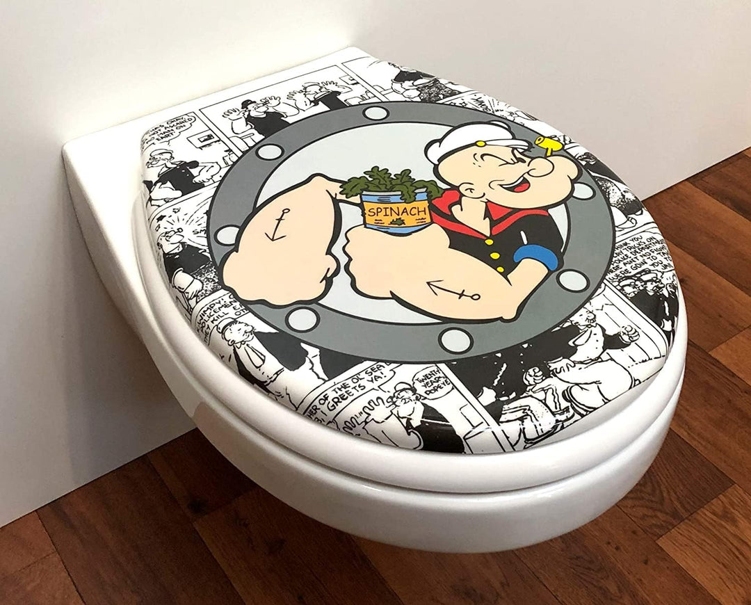 Duroplast WC Sitz Klobrille Modell Comic mit Absenkautomatik, zur Reinigung abnehmbar, 59824 Weiss,