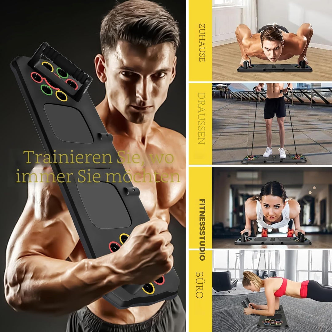 Liegestütze Brett 24 in 1 Push Up Board, Faltbares Multifunktions Liegestütz Liegestützbrett Bar Hom