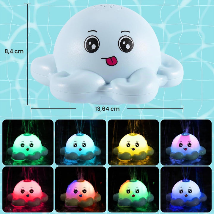 Gigilli Octopus Bath Badewannenspielzeug Baby Badespielzeug,Wiederaufladbares Oktopus Badewanne Spie