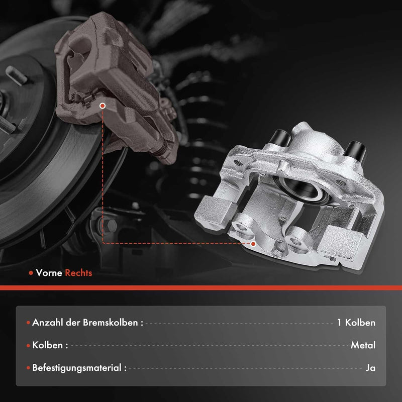 Frankberg Bremssattel Bremszange Vorne Rechts Kompatibel mit 3er E36 E46 1990-2007 Z3 Roadster E36 1