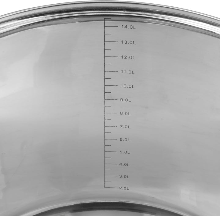 RESTO Edelstahltopf 30cm - Suppentopf, Universaltopf 15 L - Schmortopf mit Deckel - Topf für alle He