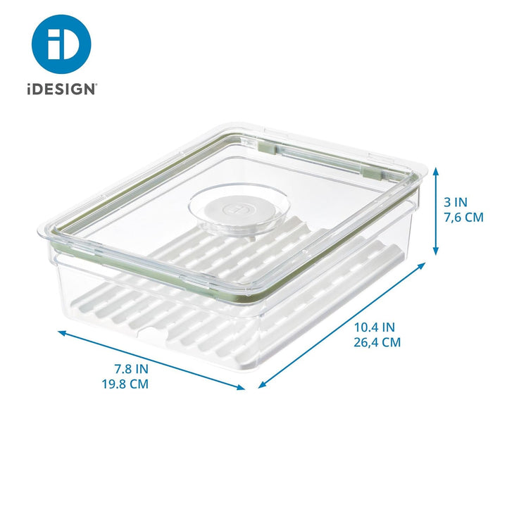 InterDesign IDESIGN Grosser kurzer Aufbewahrungsbehälter mit Einsatzschale, The Fresh Collection, 19