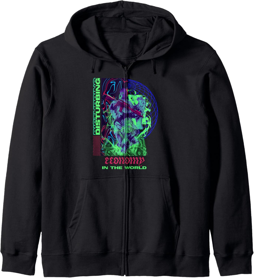 Disturbing Economy - Sad Aesthetic Edgy Streetwear Kapuzenjacke