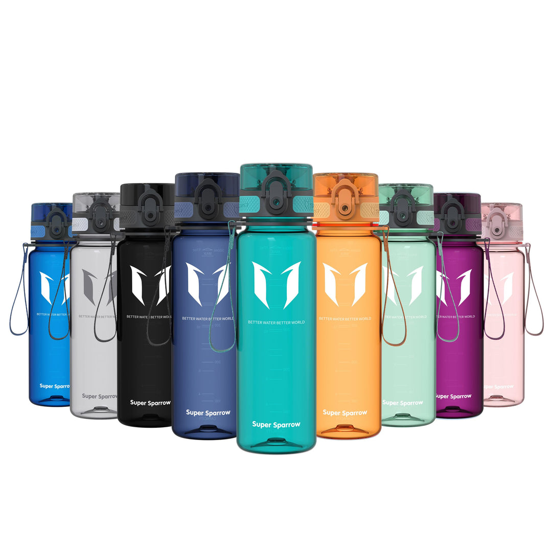 Super Sparrow Trinkflasche - Tritan Wasserflasche - 350ml, 500ml, 750ml, 1000ml - BPA-frei - Ideale