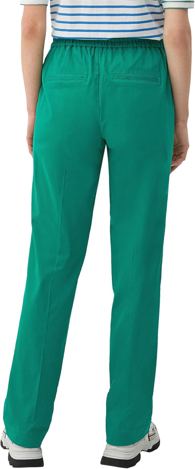 s.Oliver Damen Hose lang, Loose Fit 36 Grün, 36 Grün
