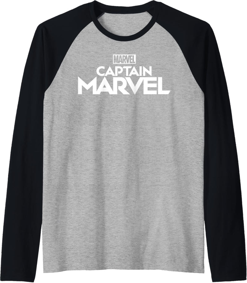 Captain Marvel Simple Logo Raglan