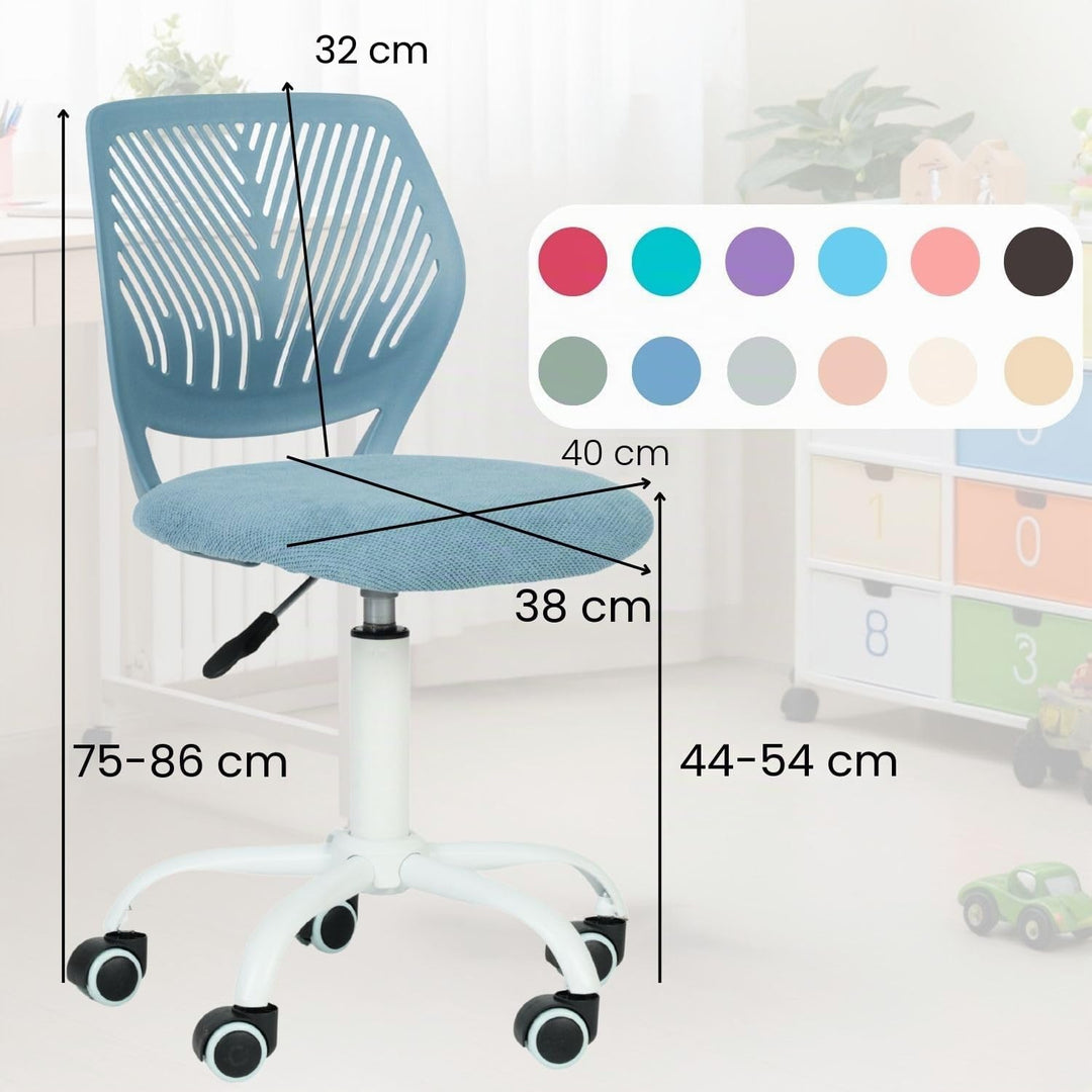 FurnitureR höhenverstellbarer Bürostuhl, drehbarer Studierstuhl ohne Armlehnen, Arbeitsstuhl für Hom