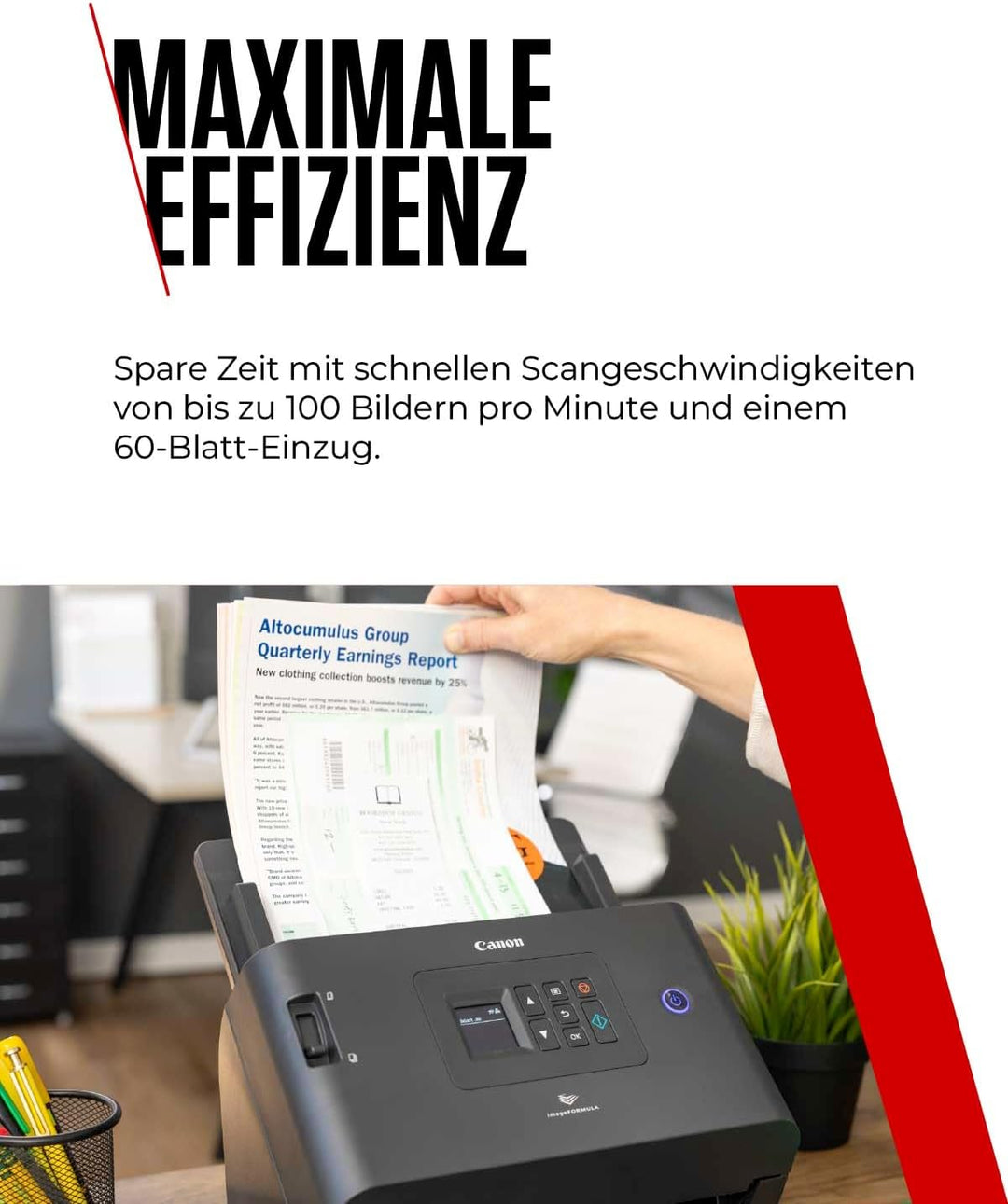 Canon Scanner imageFORMULA DR-S250N| Dokumentenscanner mit Web-Scan Funktion | Duplex Scanner mit Ei