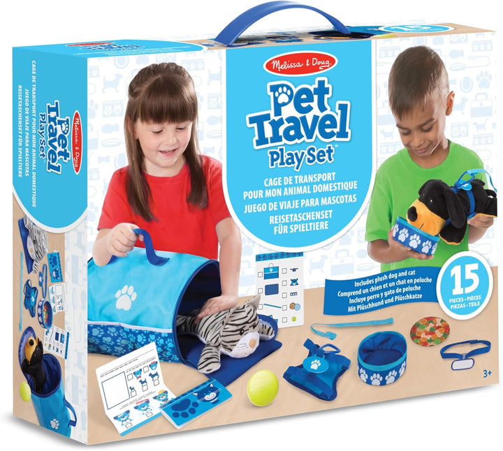 Melissa & Doug Tote & Tour Pet Travel Play Set , Pretend Play , Play Set , 3+ , Gift for Boy or Girl