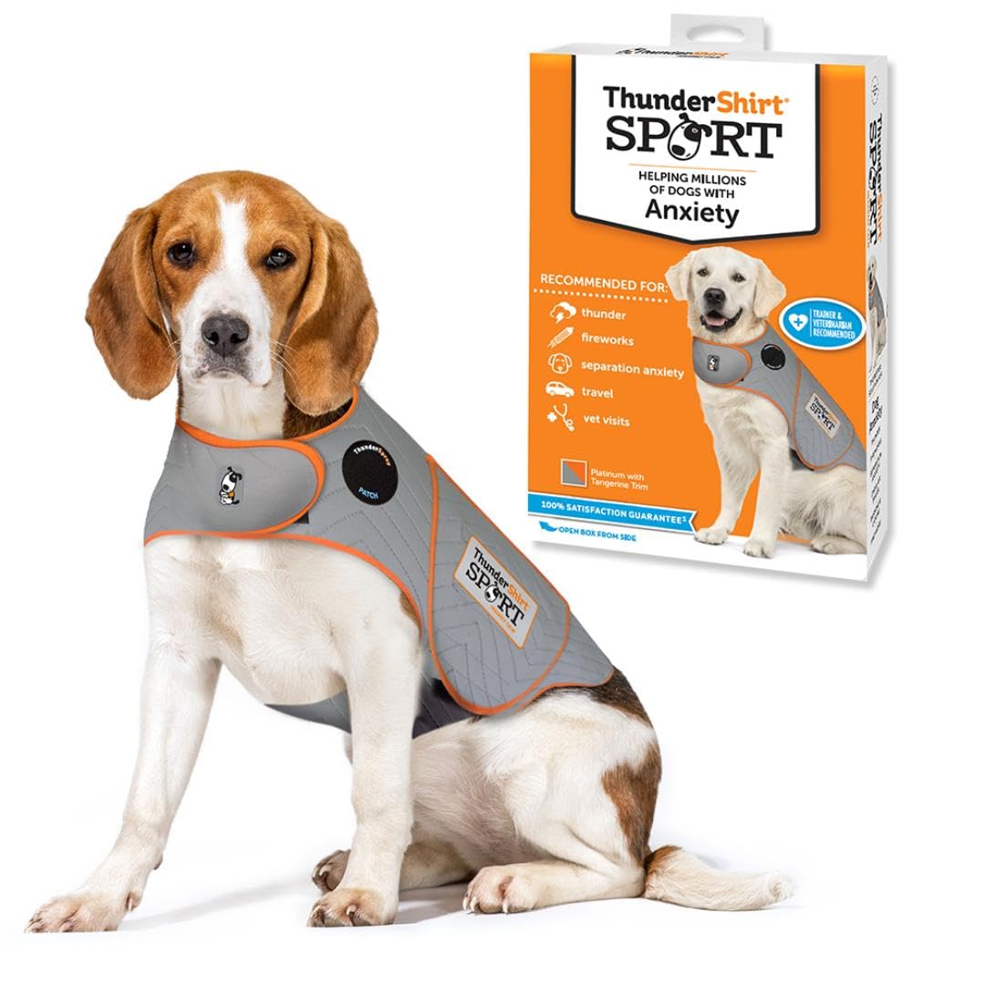 ThunderShirt Sport Hunde-Angstjacke, Platin, Grösse M Platin Medium, Platin Medium