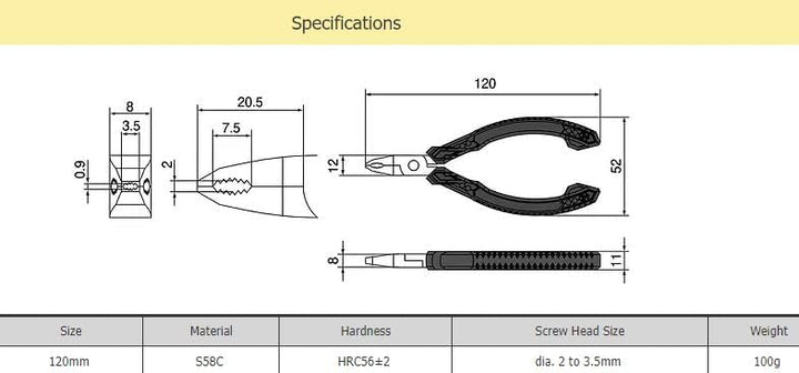 VamPLIERS Mini-Schraubenauszieherzange 5 Mini-Zange, 5 Mini-Zange