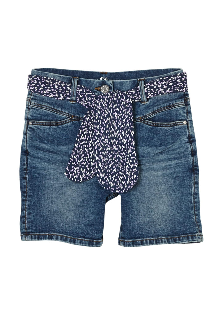 s.Oliver Mädchen Jeans-Shorts 146 Slim Blaue Strasse