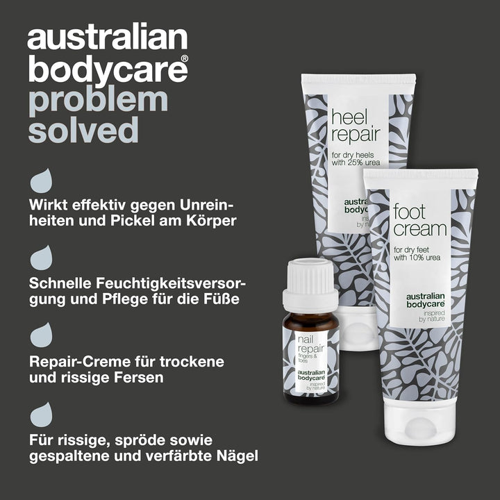 Pflege-Set für Füsse und Nägel mit Teebaumöl - Für weichere und gesündere Füsse und Nägel - Feuchtig